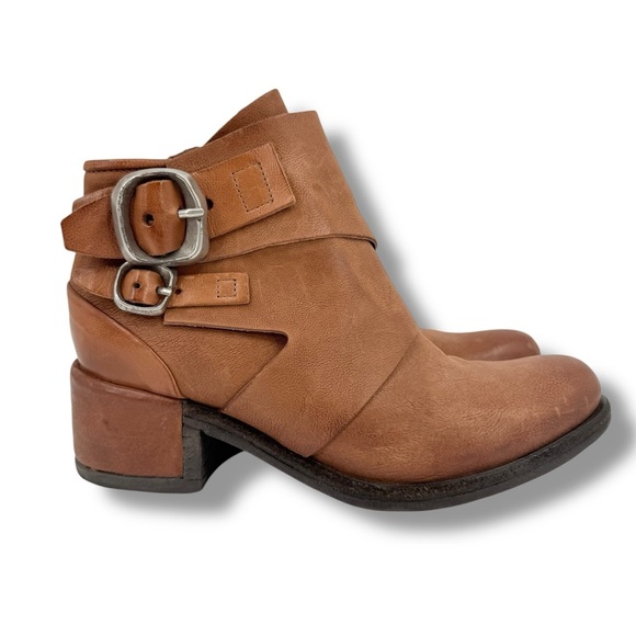 A.S.98 Olin Ankle Buckle Boot Bootie in Cognac Size 39EU or 8.5-9 US - Picture 1 of 11